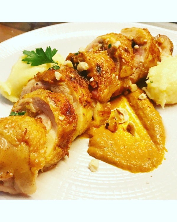 Christmas chicken legs stuffed Catalan Style by Cook and Taste